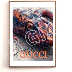 Gucci Wall Art Trendy 18x24 Print Great Gift for Gucci Fans - Picture 2 of 2  H